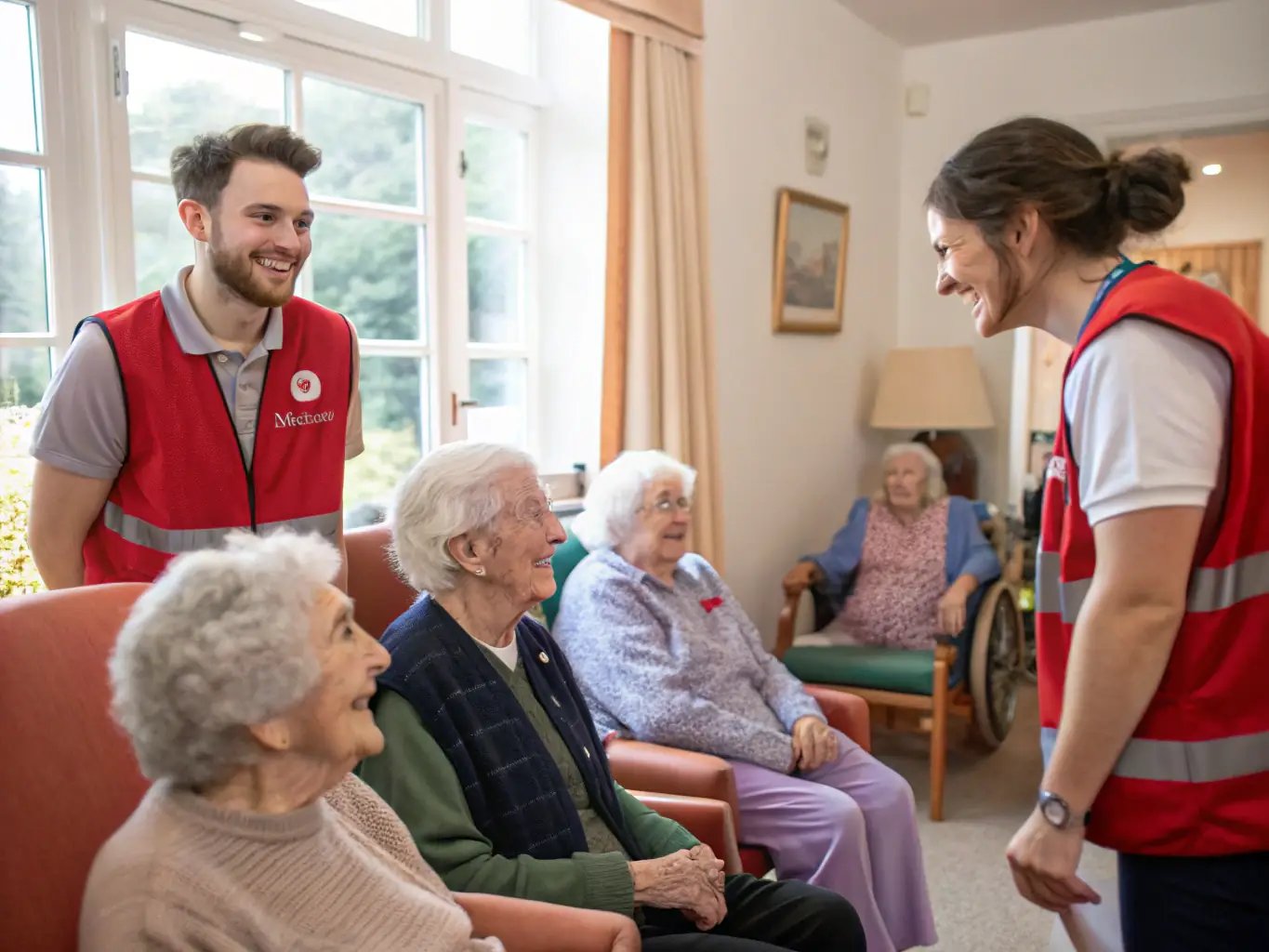 An image showing a group of people participating in a pastoral care activity, such as visiting the sick or elderly, symbolizing the pastoral activities of ASSOCIAT DIOCESAINE DE LA GPE.